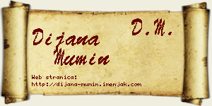 Dijana Mumin vizit kartica